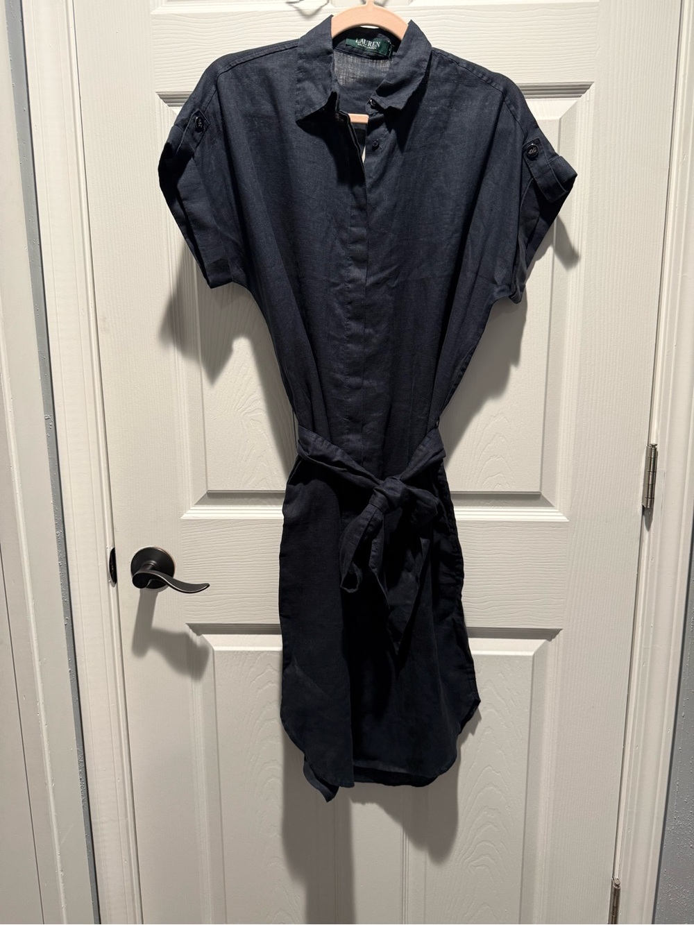 NWT Ralph Lauren Dark Navy Button-Up Dress - Picture 2 of 4